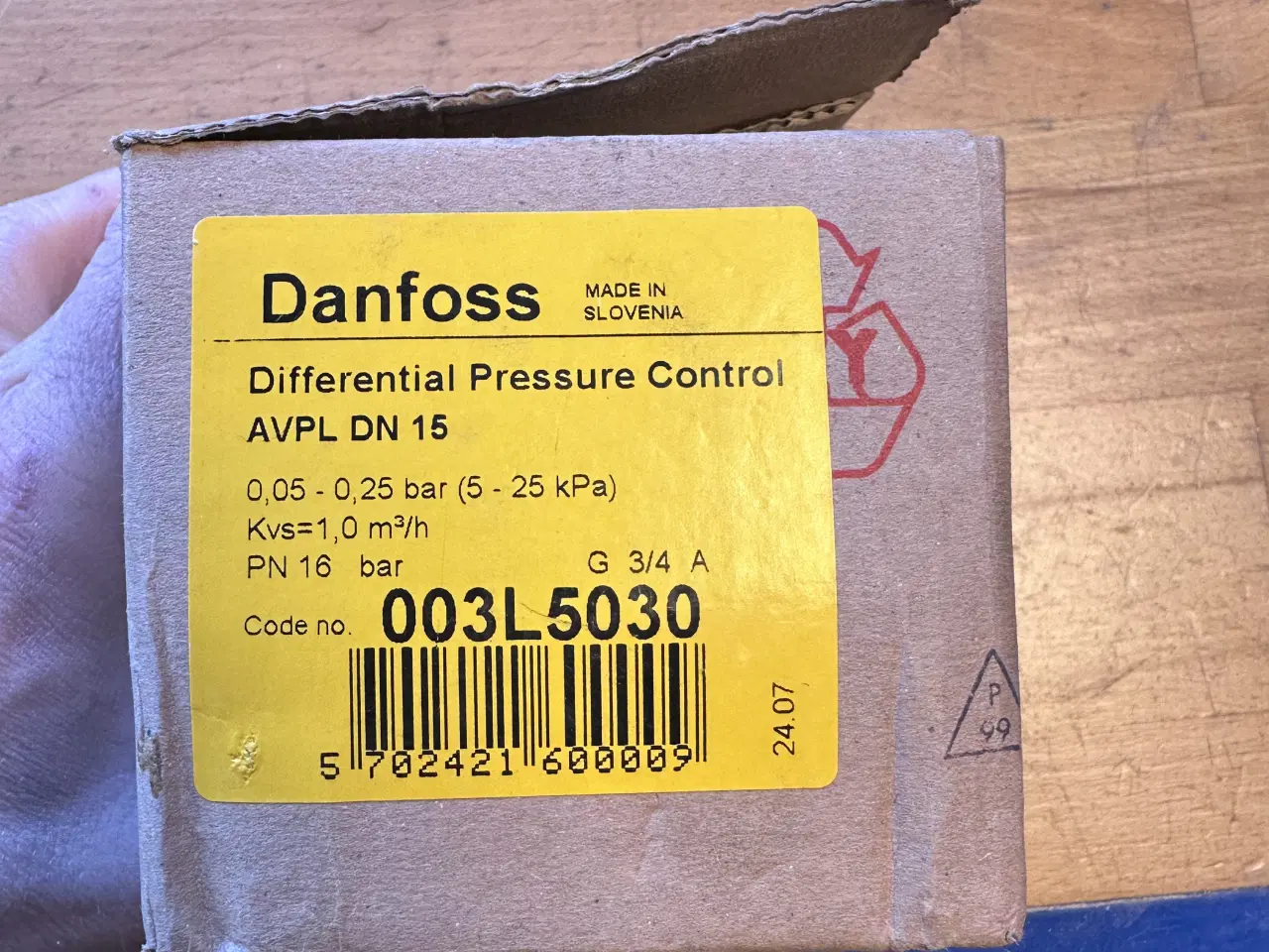 Billede 3 - Danfoss avpl 15 differenstryk regulator