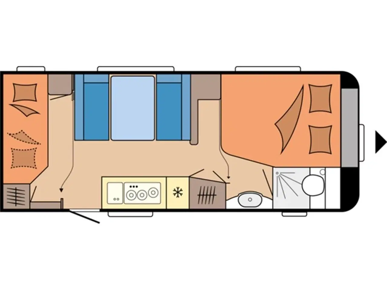 Billede 4 - 2024 - Hobby De Luxe 560 KMFe   Hobby De Luxe 560 KMFe ny model 2024 inkl. fordelspakke - kan ses hos Camping-Specialisten.dk