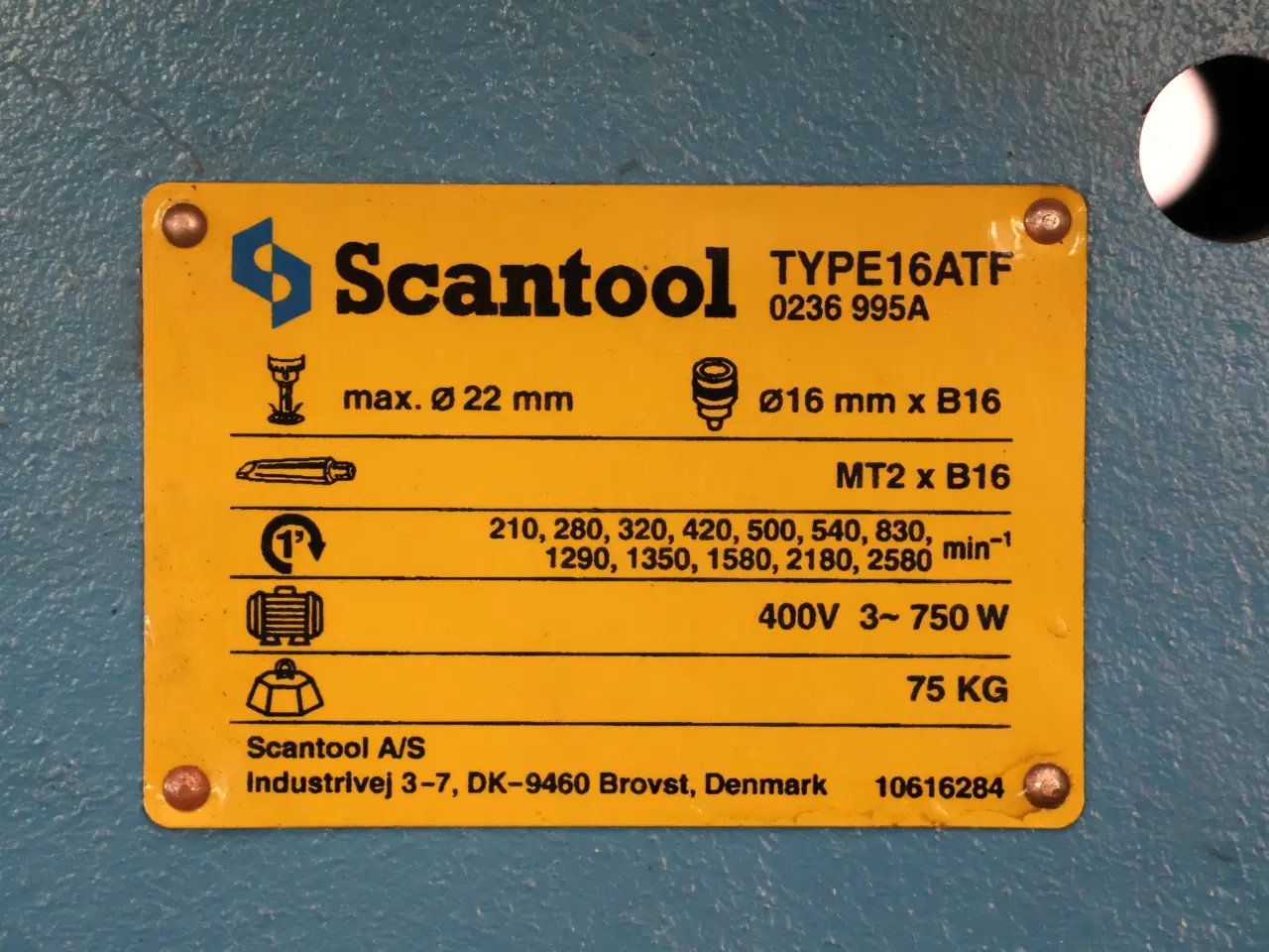 Billede 5 -  Scantool søjleboremaskine model 16A/F m/konus.