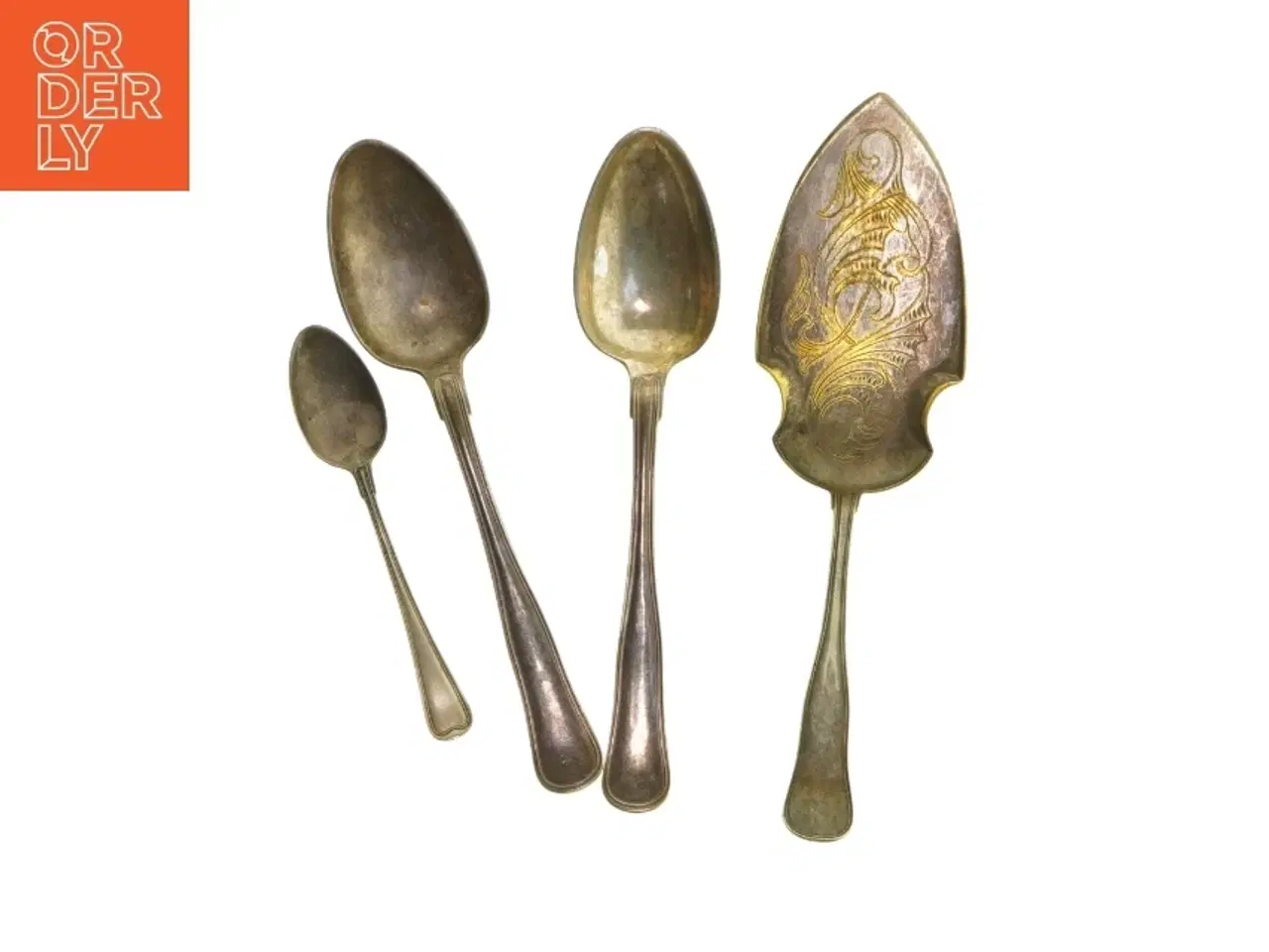 Billede 1 - Antik sølvbestik sæt (str. 22 cm)