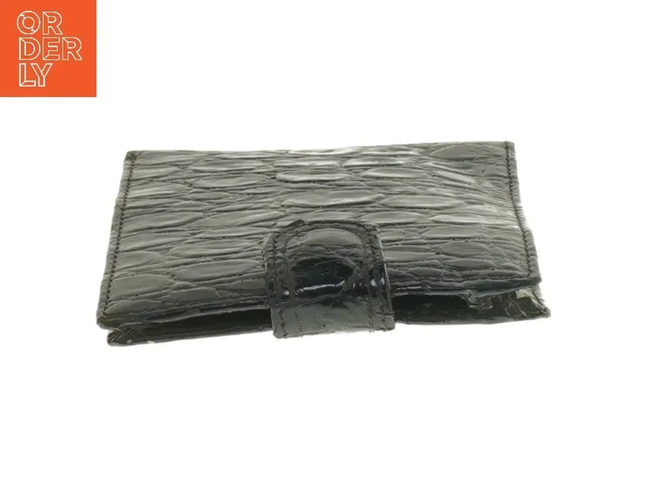 Billede 4 - Sort krokodillemønstret pung (str. 12x9,5 cm)