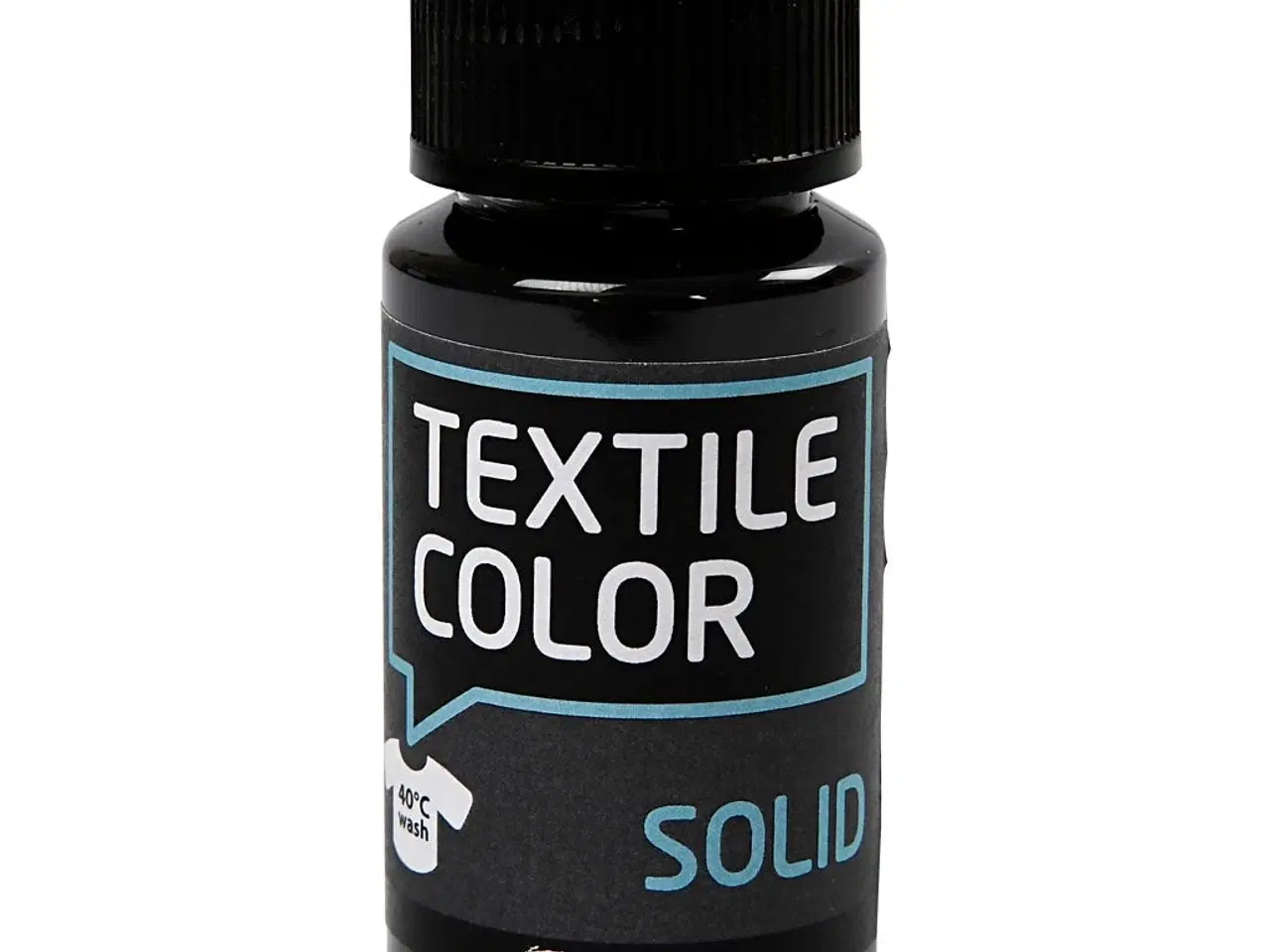 Billede 1 - Textile Solid, dækkende, sort, 50ml/ 1 fl.