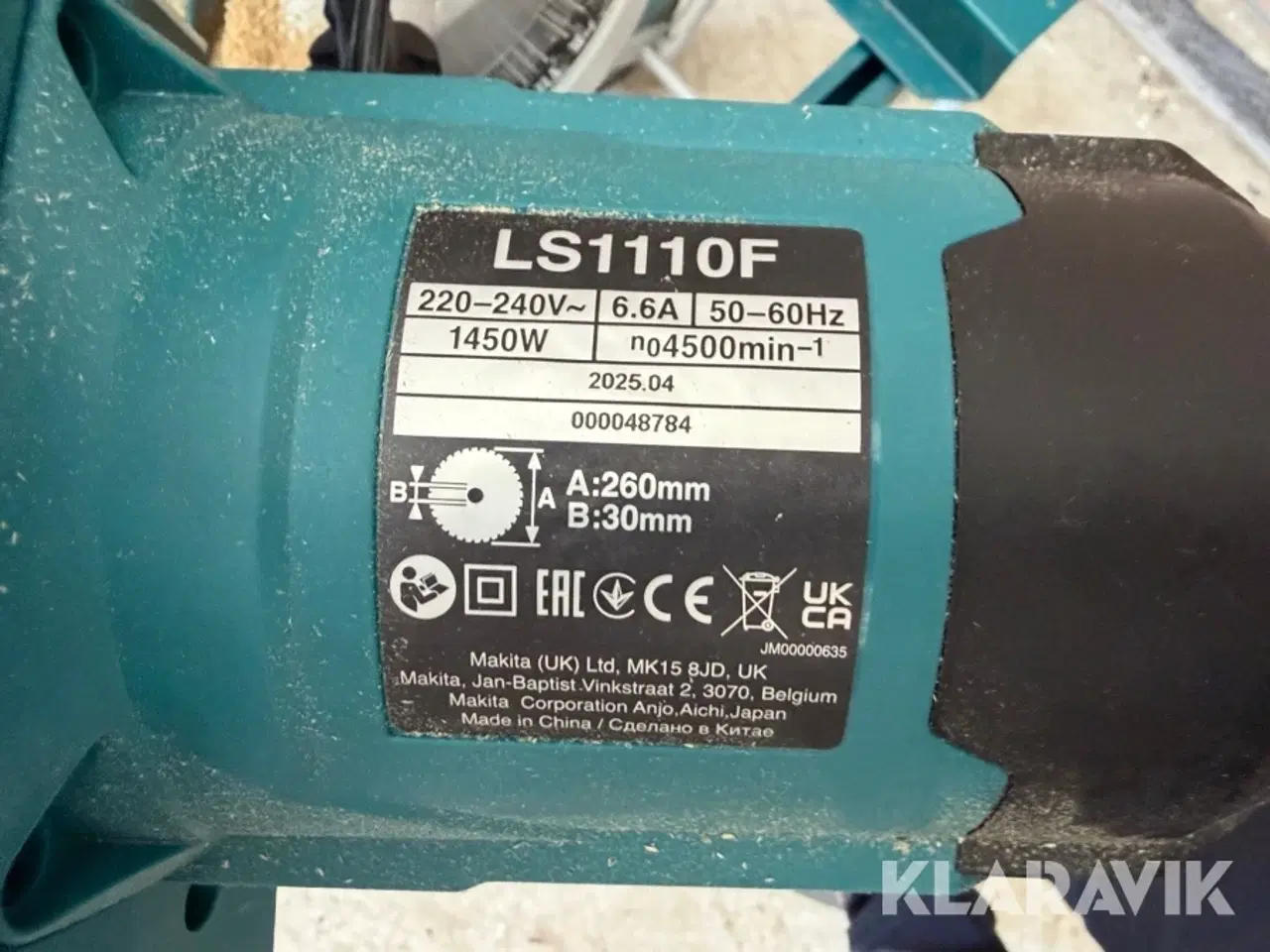Billede 8 - Kap-/geringssav med stativ Makita LS1110F