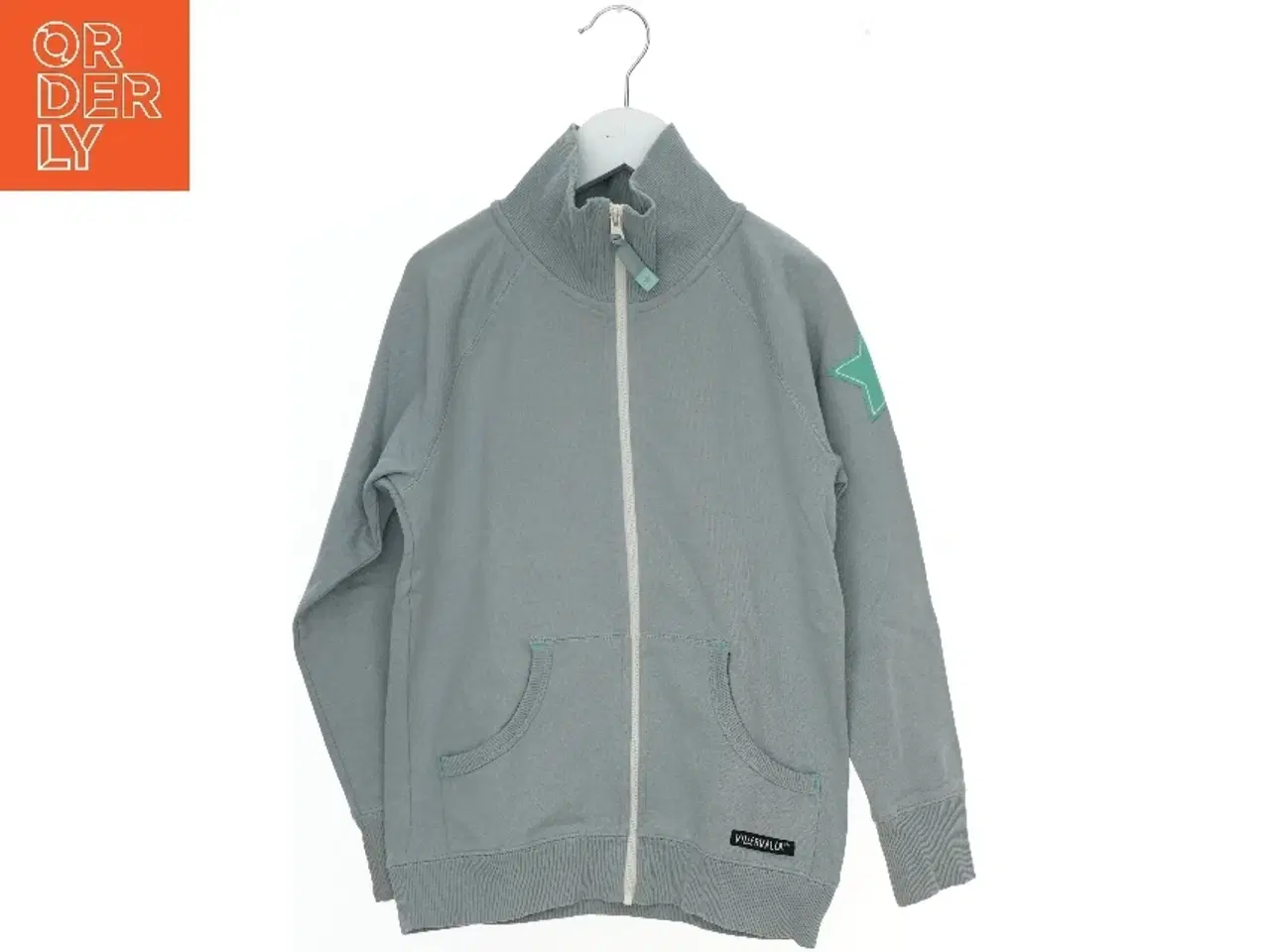 Billede 1 - Grå sweatshirt med lynlås fra Villervalla fra Viller Valla (str. 128)
