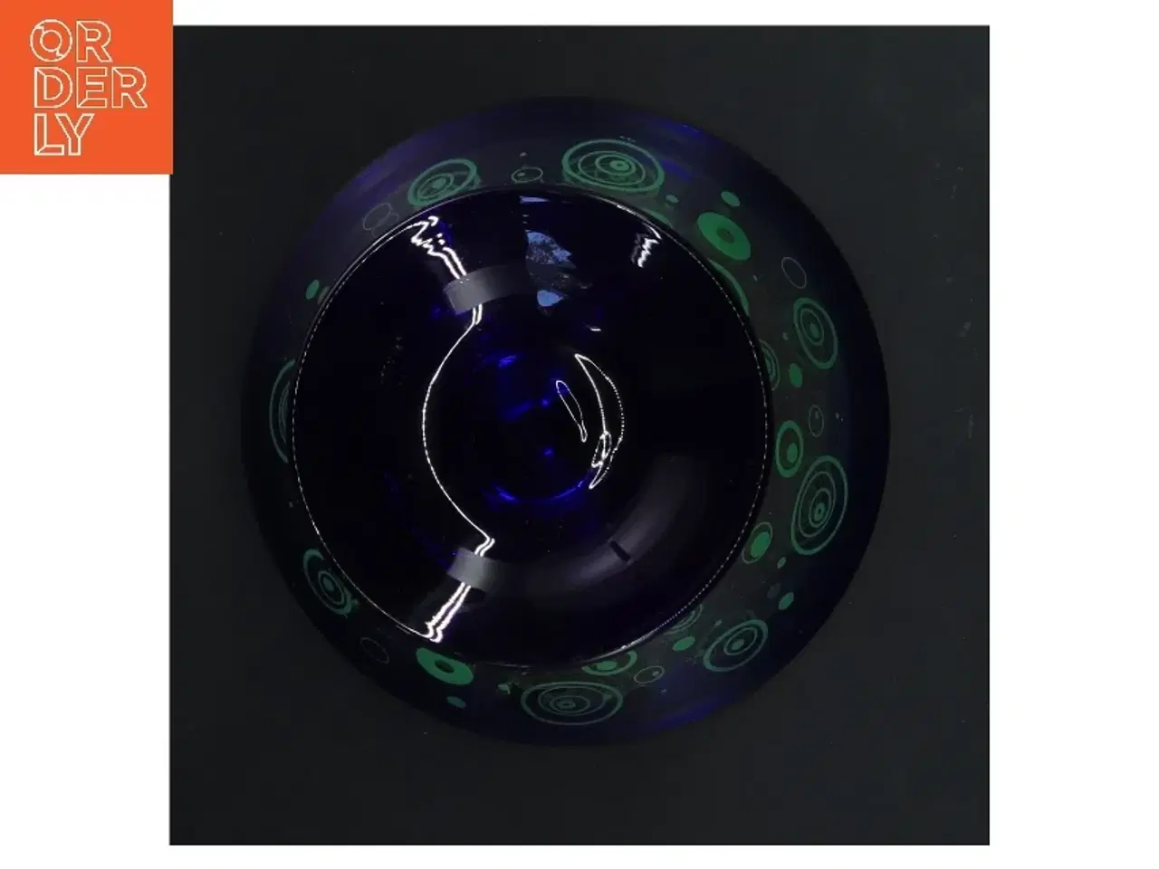 Billede 3 - Dekorativt glas med mønster (str. Ø 13 cm længde 12,5 cm)fra kostald boda