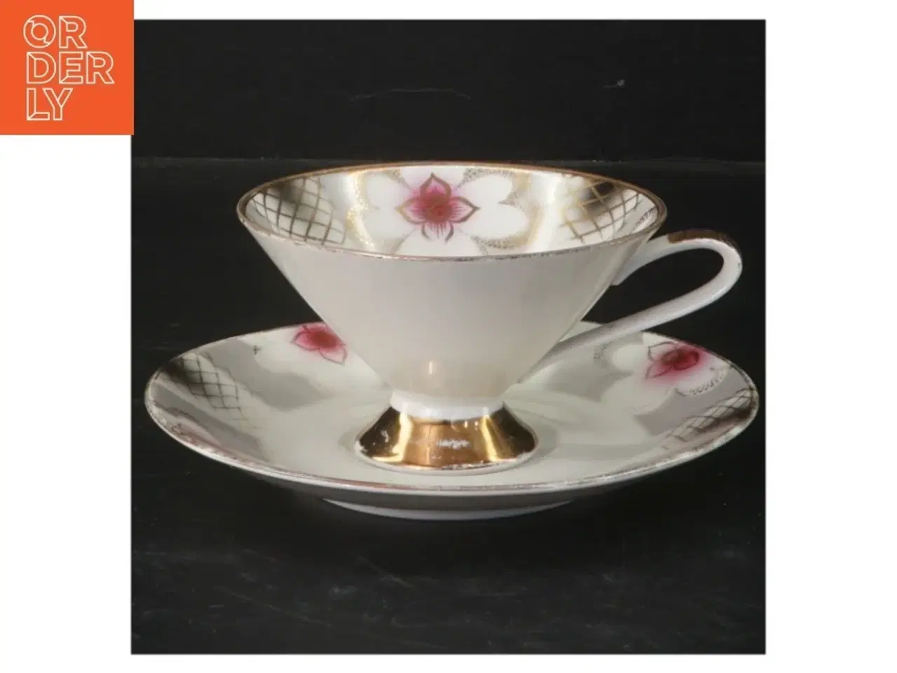 Billede 1 - Tekop med underkop og tallerken fra Bavaria (str. Ø. 19,5 cm. og 15 cm)