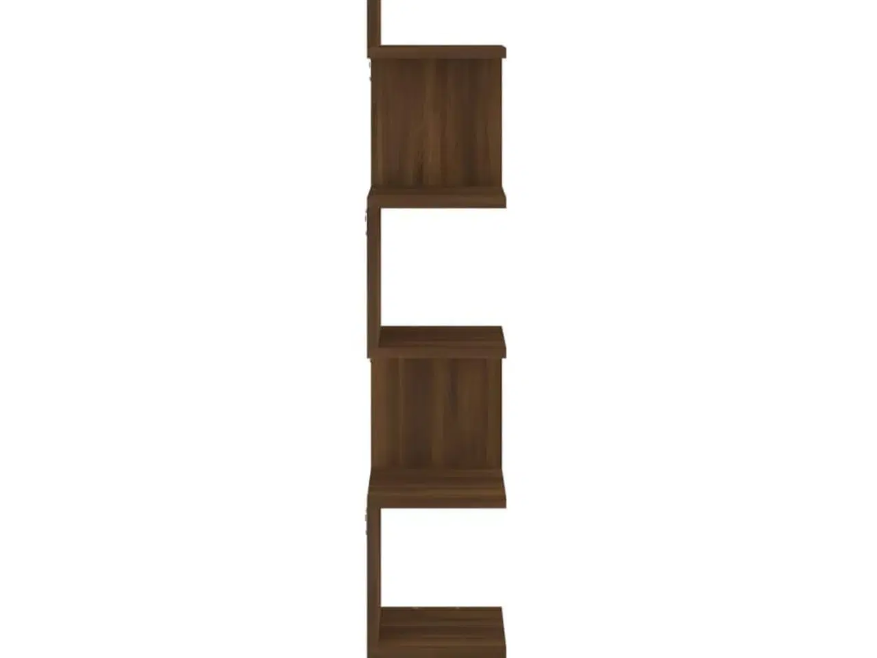 Billede 4 - Væghængt hjørnehylde 20x20x127,5 cm konstrueret træ brunt eg