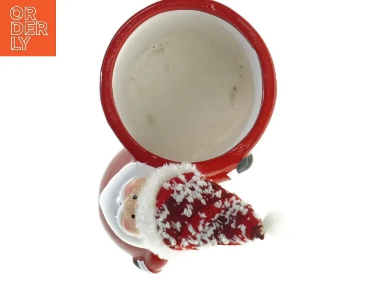 Billede 3 - Lille jule potte med julemandsfigur fra Nikolaus Mix (str. 17x12x10 cm)