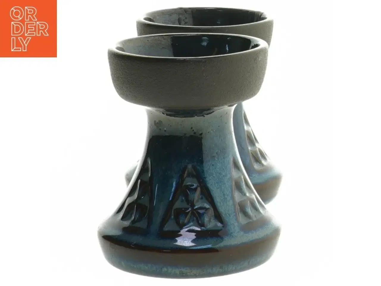 Billede 2 - Keramiske lysestager (str. 9,5 cm)