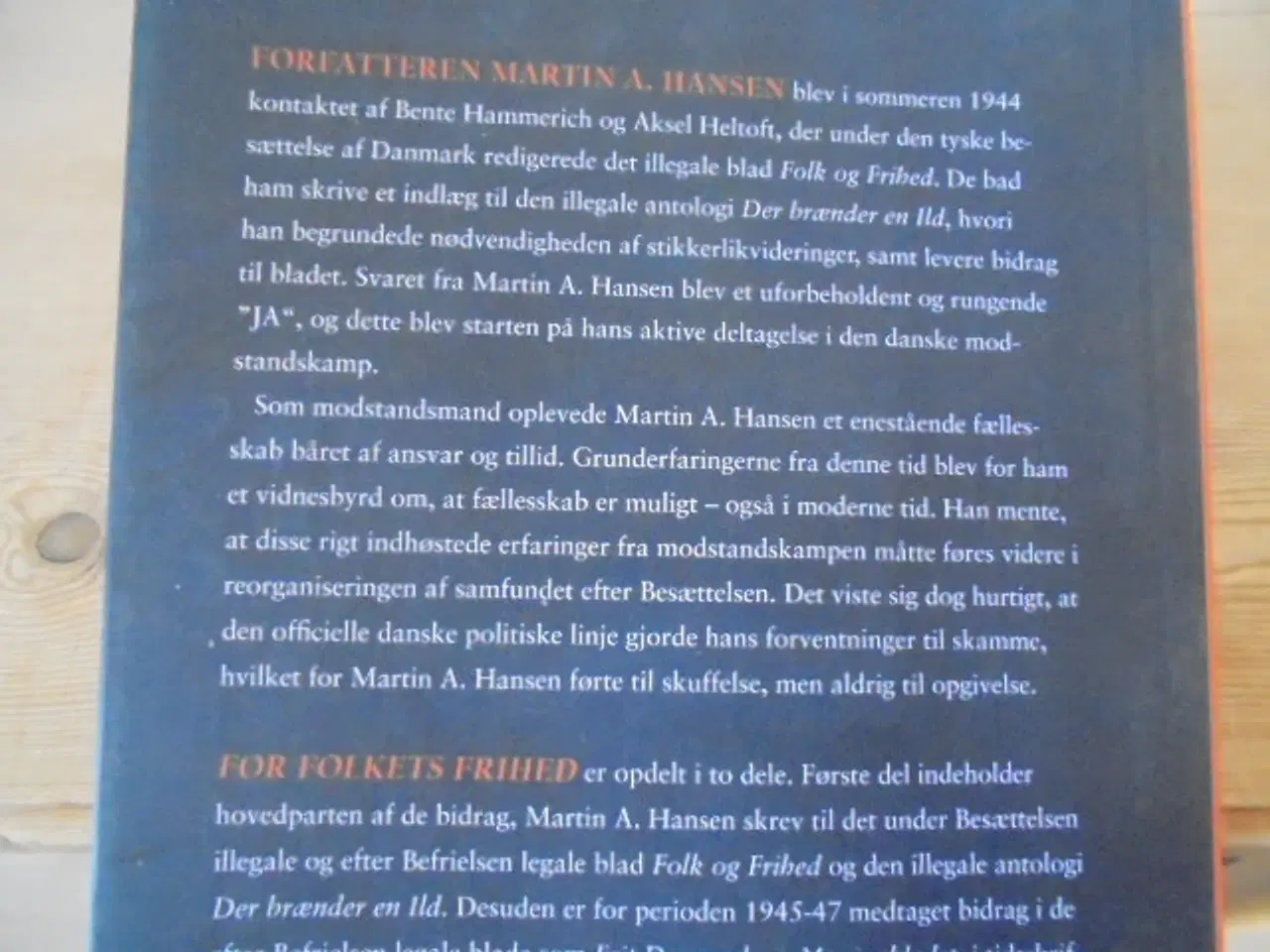 Billede 2 - Martin A. Hansen og besættelsen