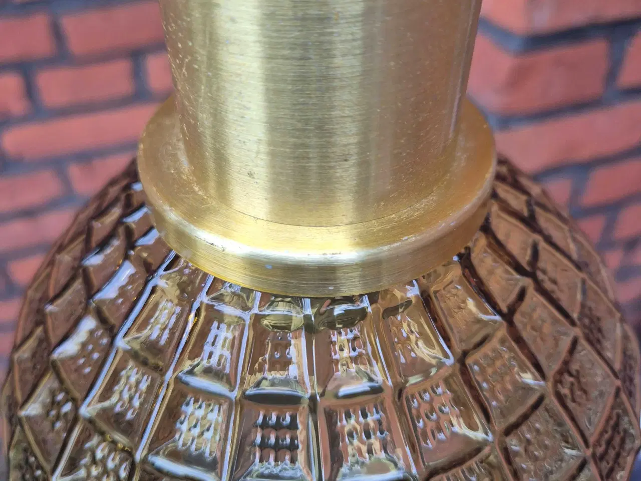 Billede 12 - Smukke retrolamper i ravfarvet glas