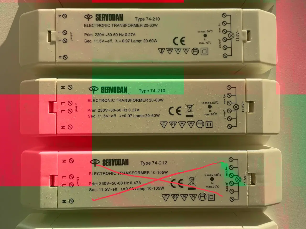 Billede 1 - Transformere Servodan halogen skabslys 12v - BYD
