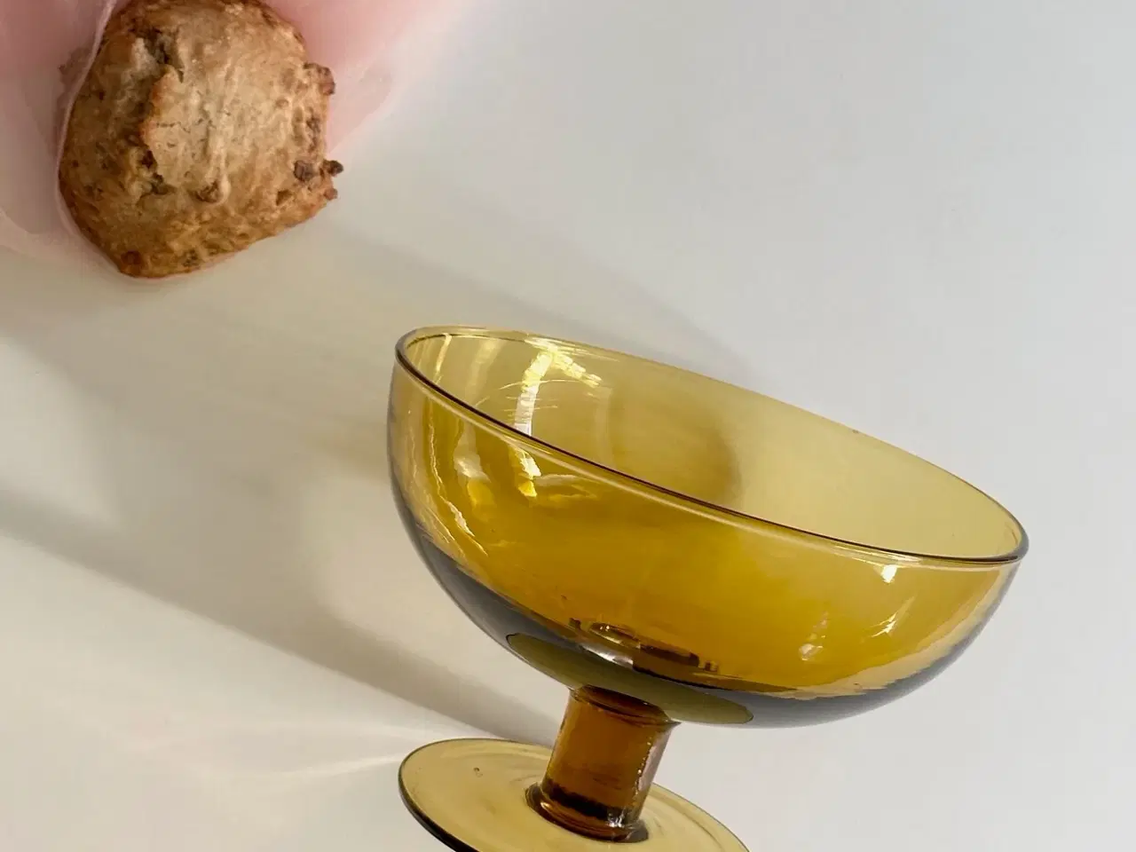 Billede 3 - Opsats, gult glas