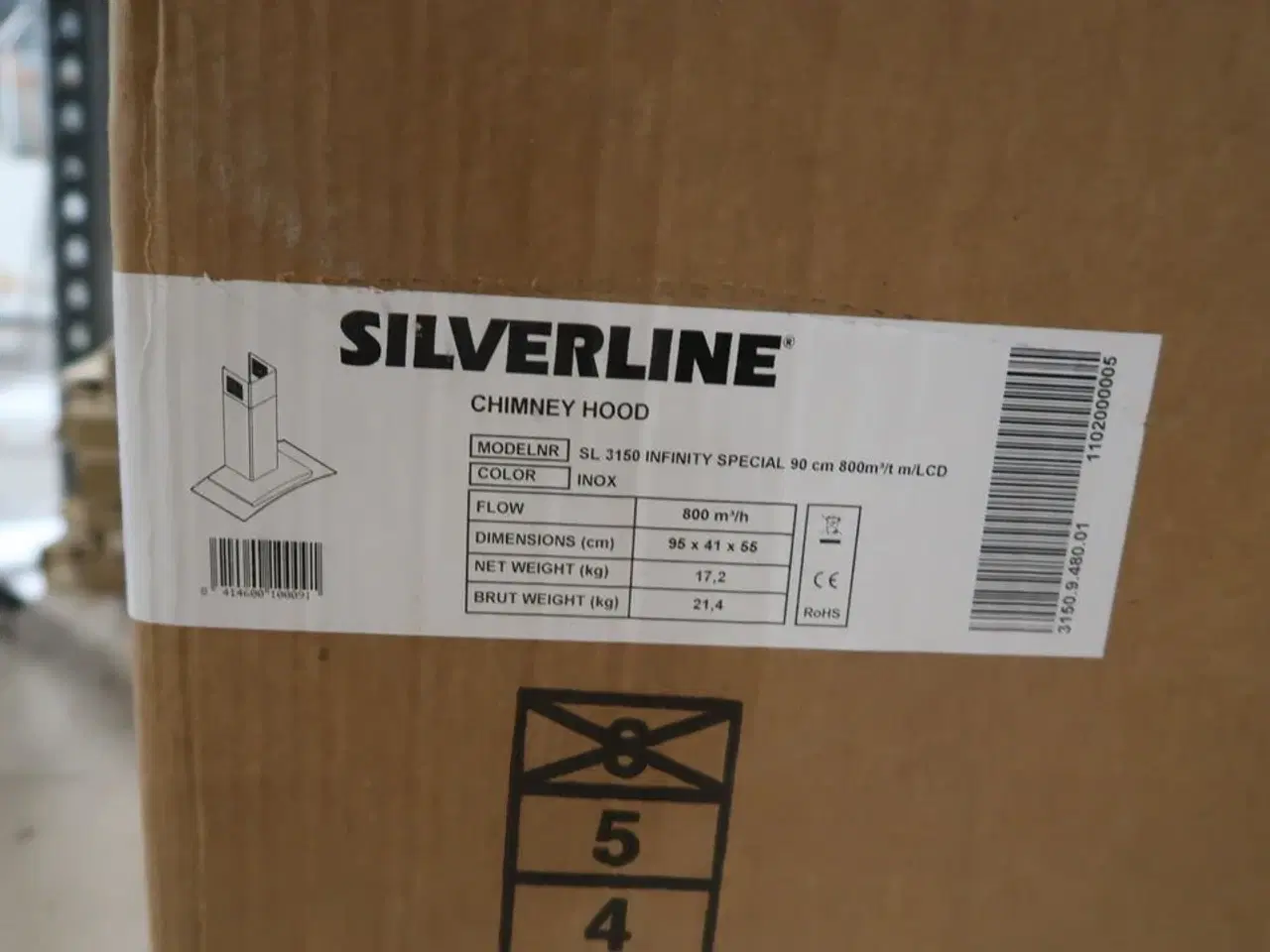 Billede 1 - Emhætte SILVERLINE SL 3150 Infinity Special 90 cm
