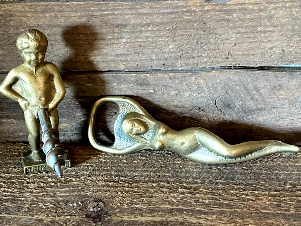 Billede 1 - * Fræk oplukker og proptrækker - i messing