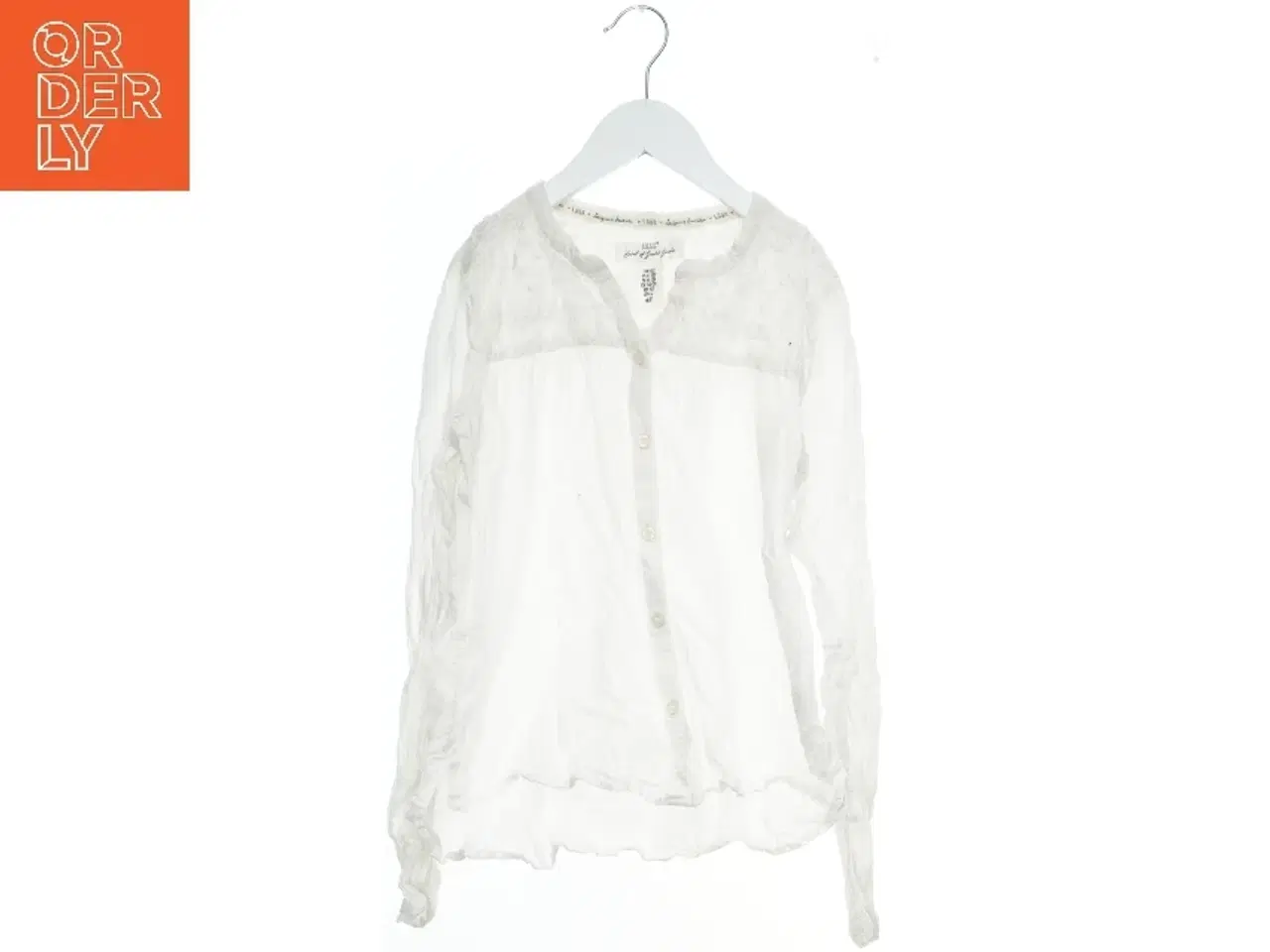 Billede 1 - Hvid bluse med knapper fra Logg (str. 152)