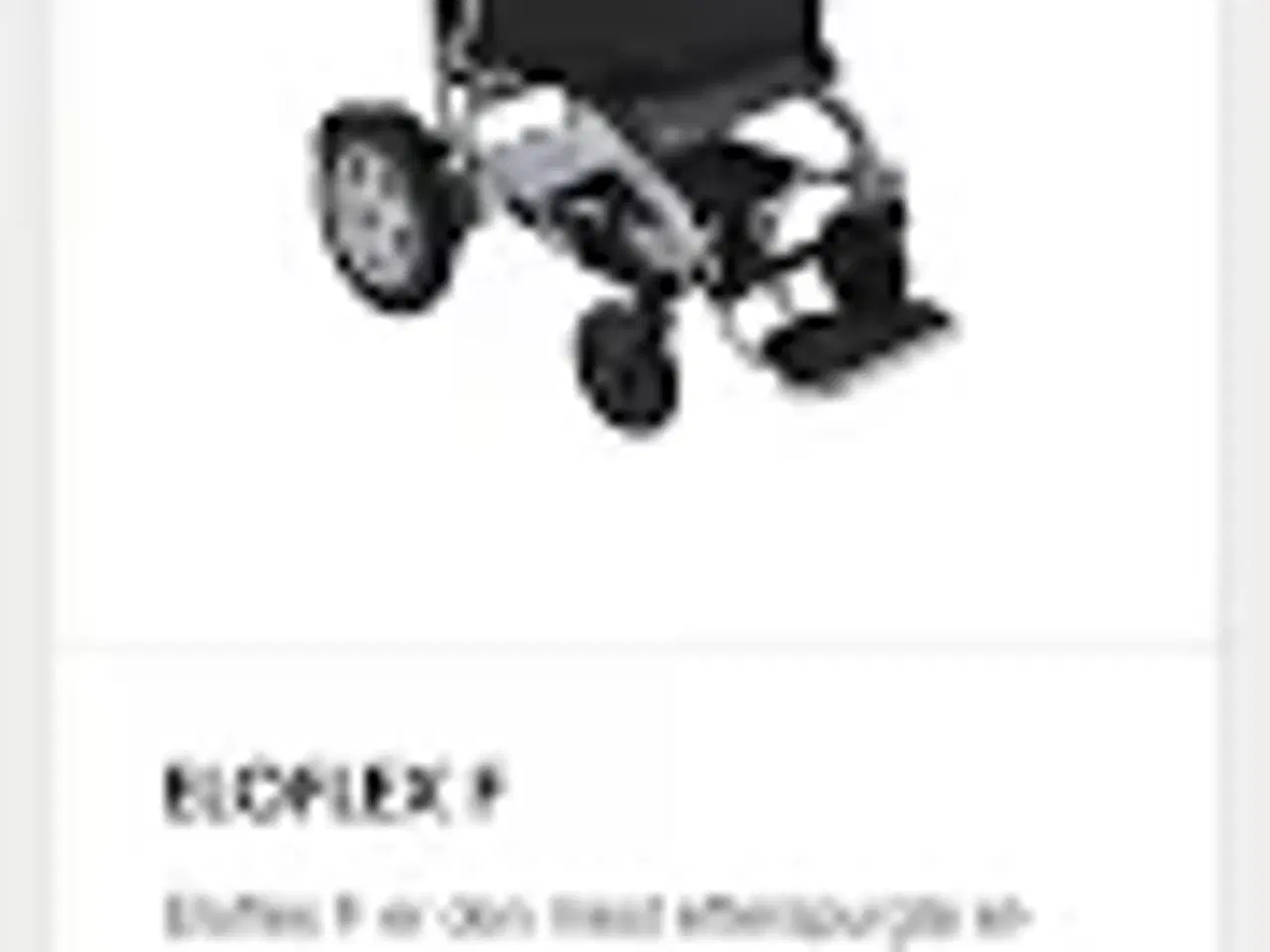 Billede 1 - Eloflex F sammenklappelig el kørestol