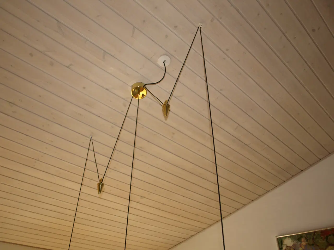 Billede 2 - Loftslampe m/glasskærme