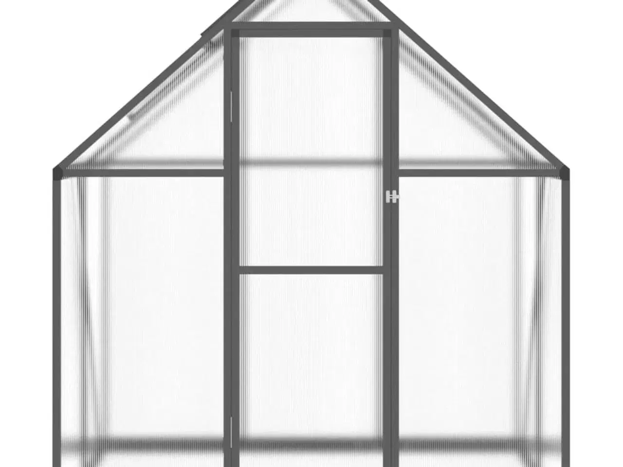 Billede 3 - Drivhus med fundamentramme 169x114x195 cm aluminium antracitgrå