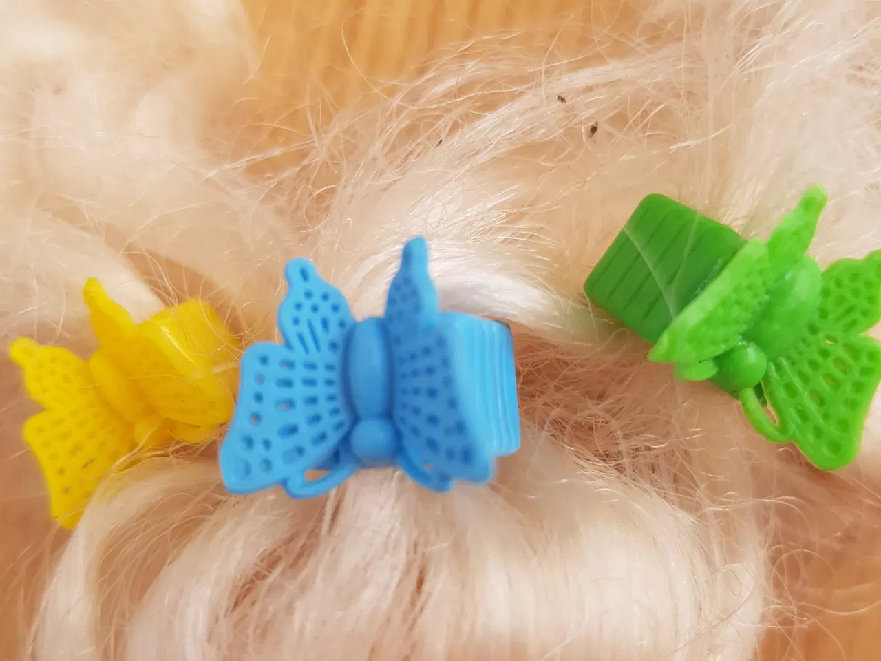 Billede 4 - Hårspænder, sommerfugle, 6 stk.