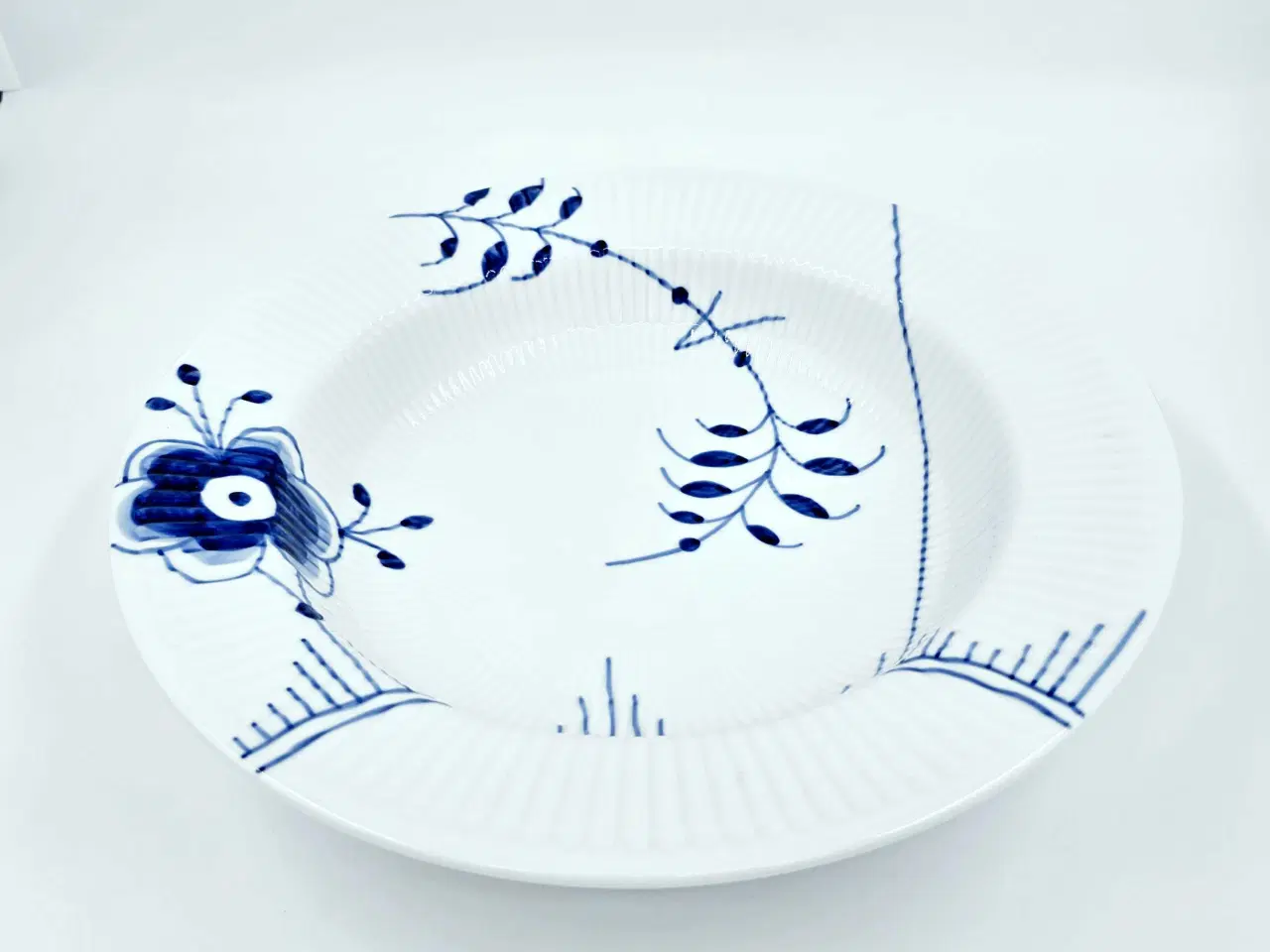 Billede 8 - Blå Mega Riflet Stor Pastatallerken 1 sortering Po