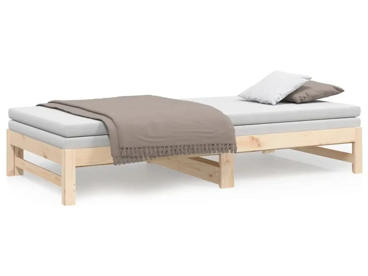 Billede 5 - Daybed med udtræk 2x(80x200) cm massivt fyrretræ