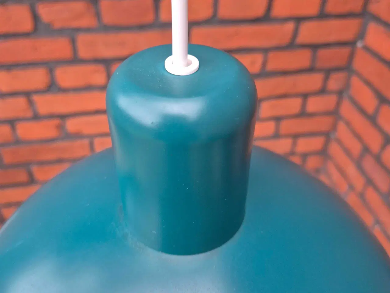 Billede 9 - Retrolampe i den flotteste blågrønnne farve