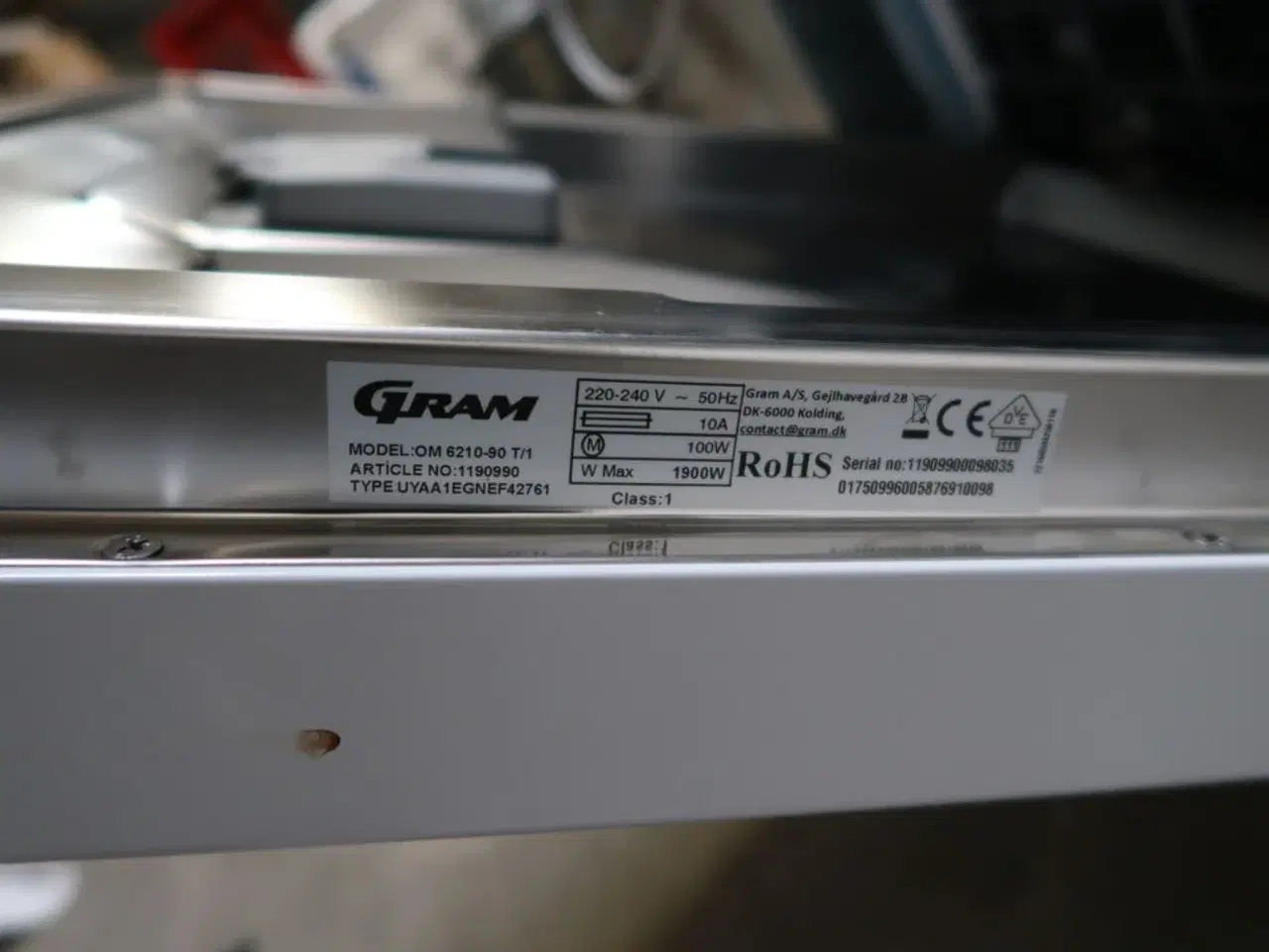 Billede 3 - Opvaskemaskine GRAM OM 6210-90 T/1