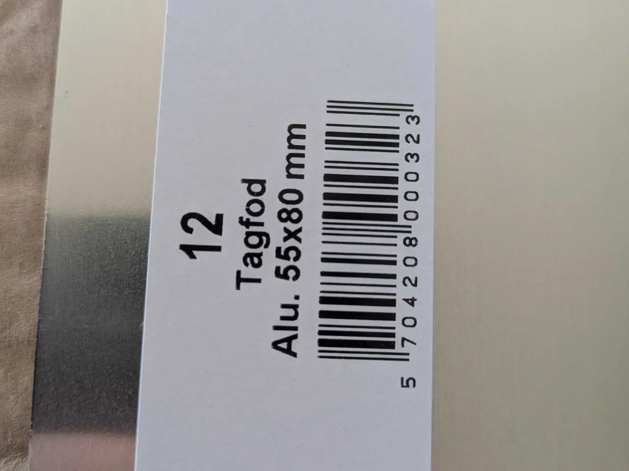 Billede 2 - Tagfod/fodblik alu 55x80x1000