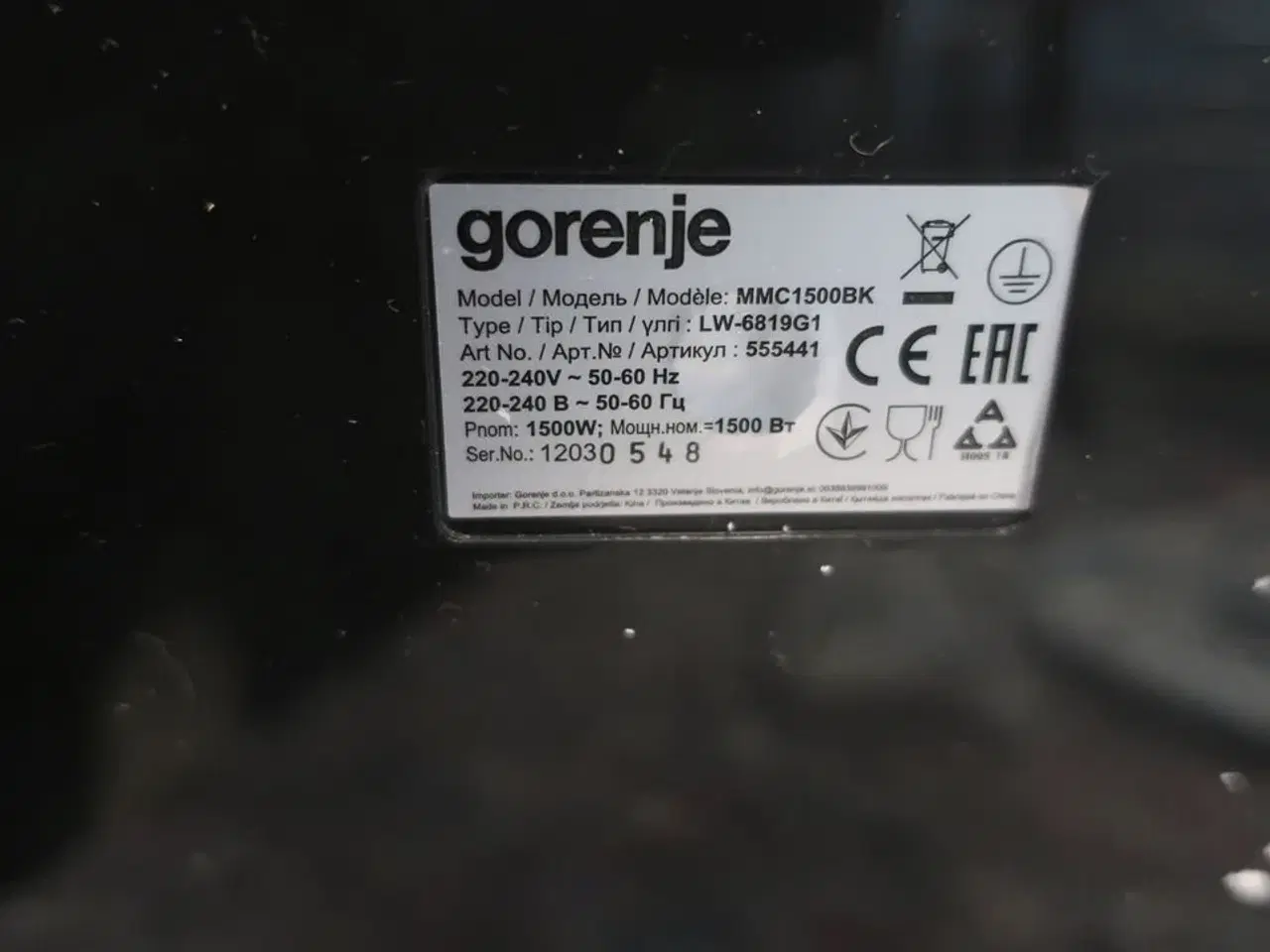 Billede 8 - Foodprocessor GORENJE MMC 1500 BK