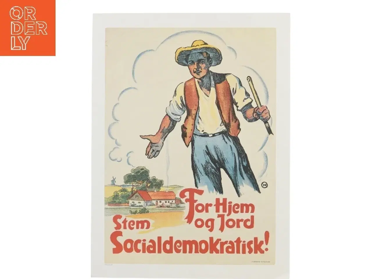 Billede 1 - Plakat med politisk motiv (str. 40x30 cm)