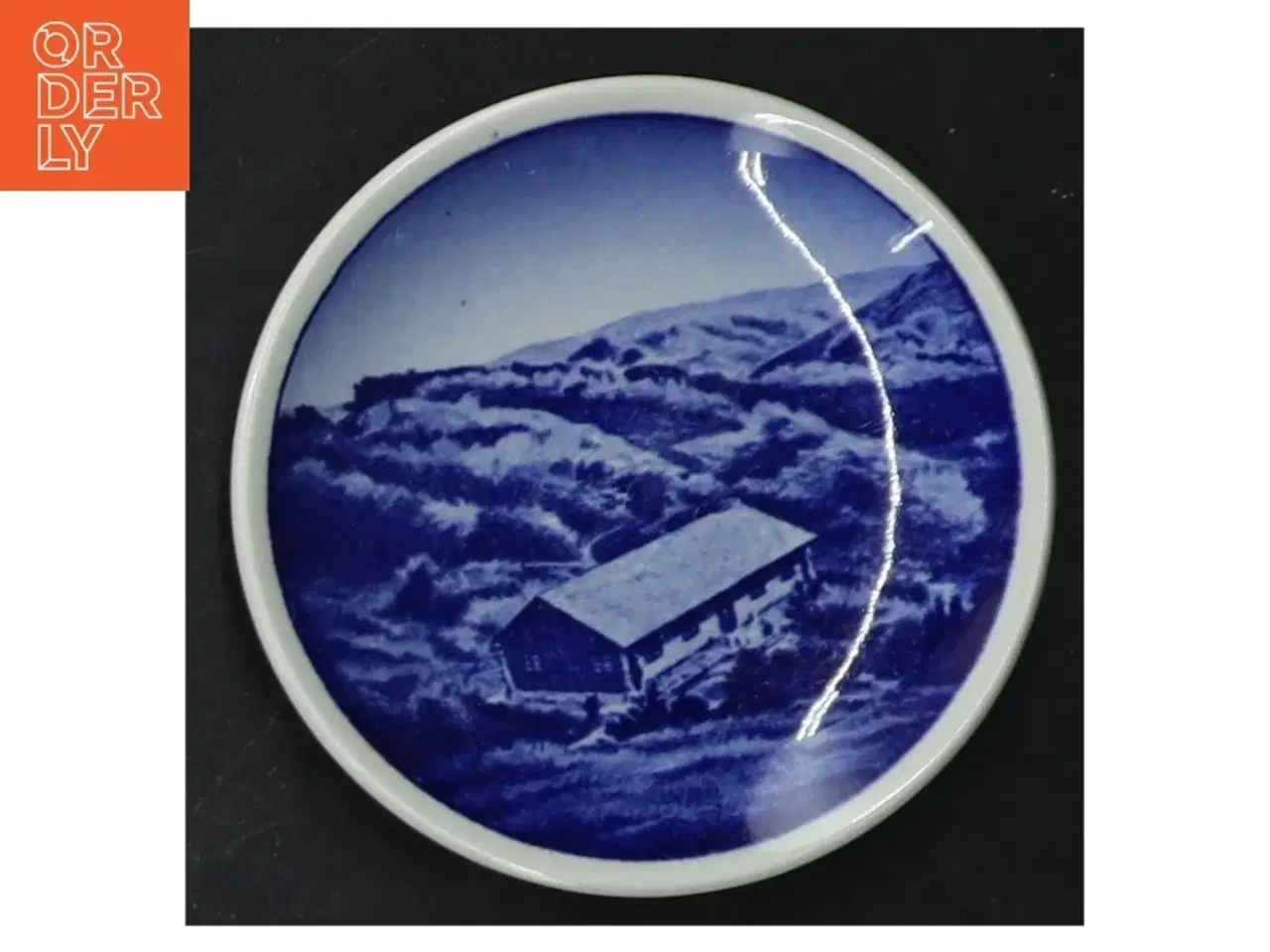Billede 5 - Blå dekorative vægplatter fra Royal Copenhagen (str. Ø 8 cm. 6 styk)
