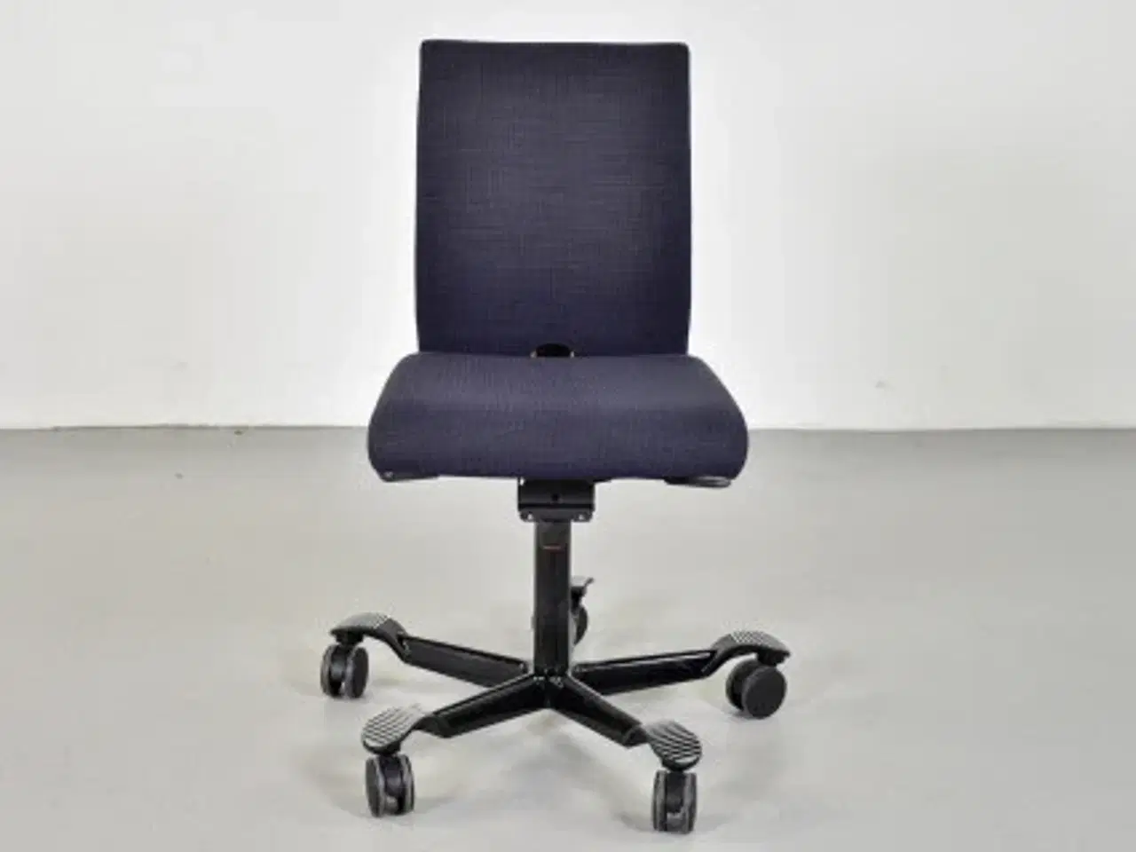 Billede 1 - Häg h04 kontorstol med sort/blå polster og sort stel