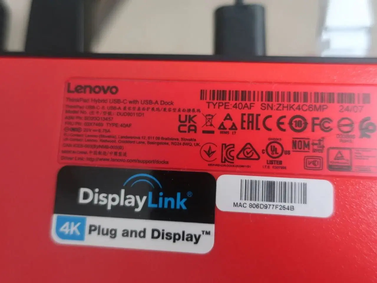 Billede 3 - Dockingstation LENOVO 40AF