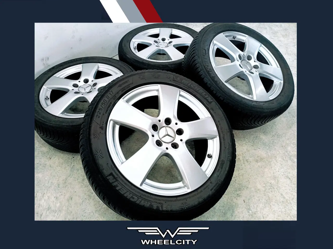 Billede 1 - 5x112 17" ET48,5 nav 66,6ø Mercedes vintersæt TPMS