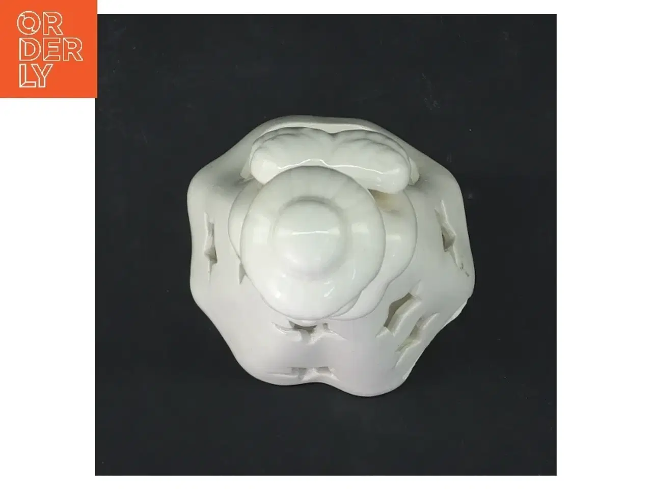 Billede 3 - Hvid keramisk engel lysestage (str. 17 cm)