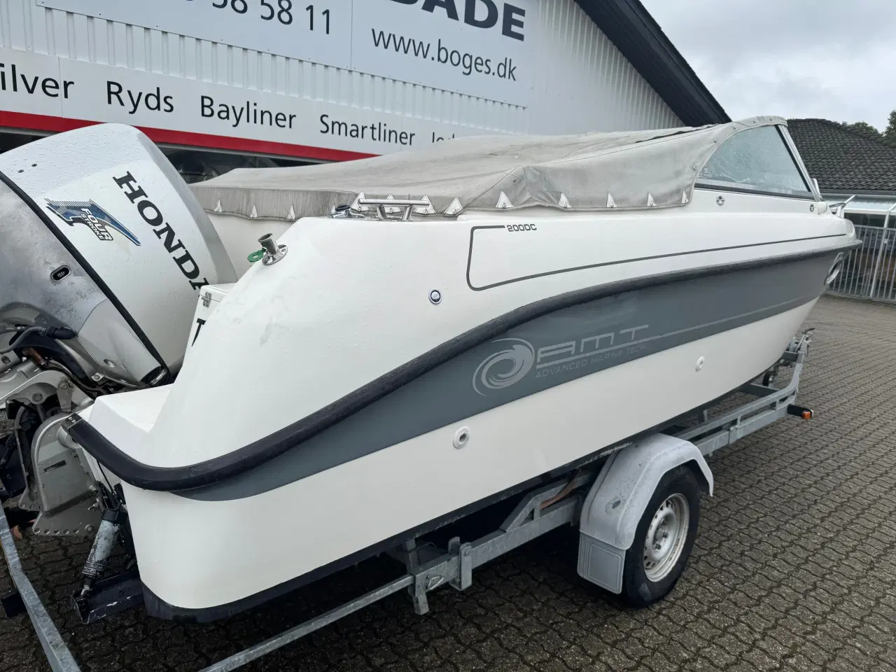 Billede 2 - 200 DC med 135 hk Honda-EFI 4 takt og 1800 kg Brenderup bådtrailer - Anvisningssalg