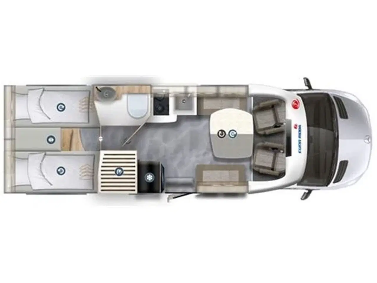 Billede 5 - 2025 - Euramobil Profila T726 EF   Luksus Delintegreret Camper på Mercedes 4500 kg, 170 HK