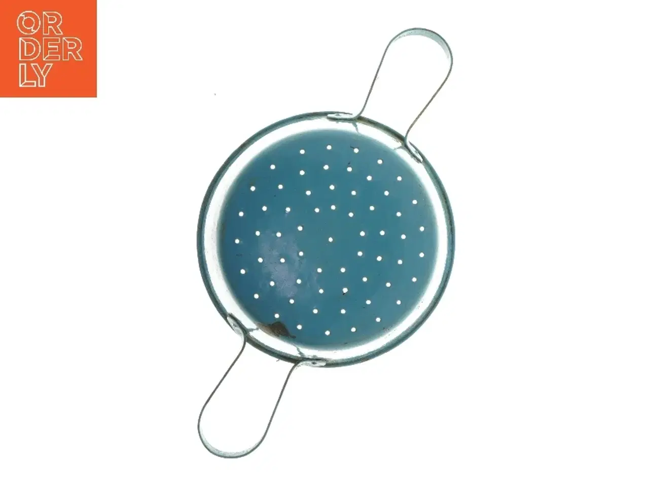 Billede 3 - Blå emaljeret si med hank, madam blå emalje (str. Ø 19 cm)