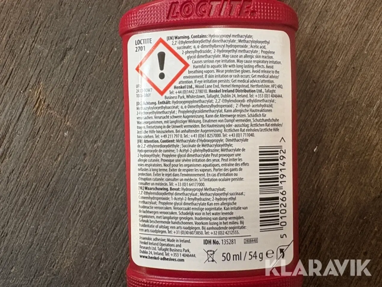 Billede 3 - Gevindlim LOCTITE 2701 - 10 flasker