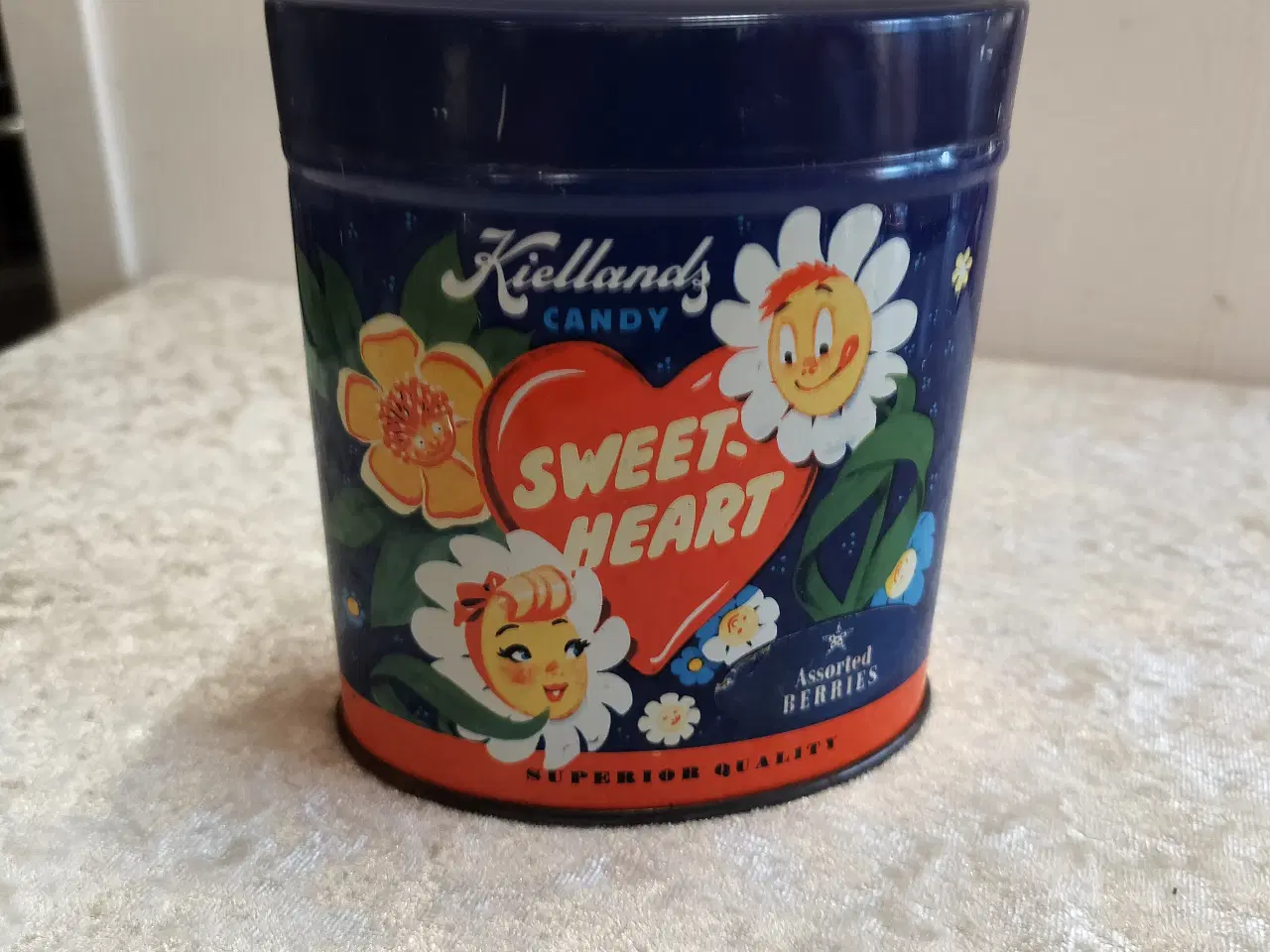 Billede 1 - Gammel slik dåse oval i metal