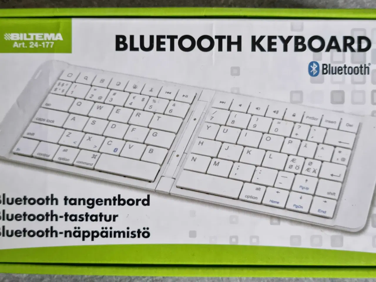 Billede 1 - Foldbar Mini Bluetooth Tastatur Nordic