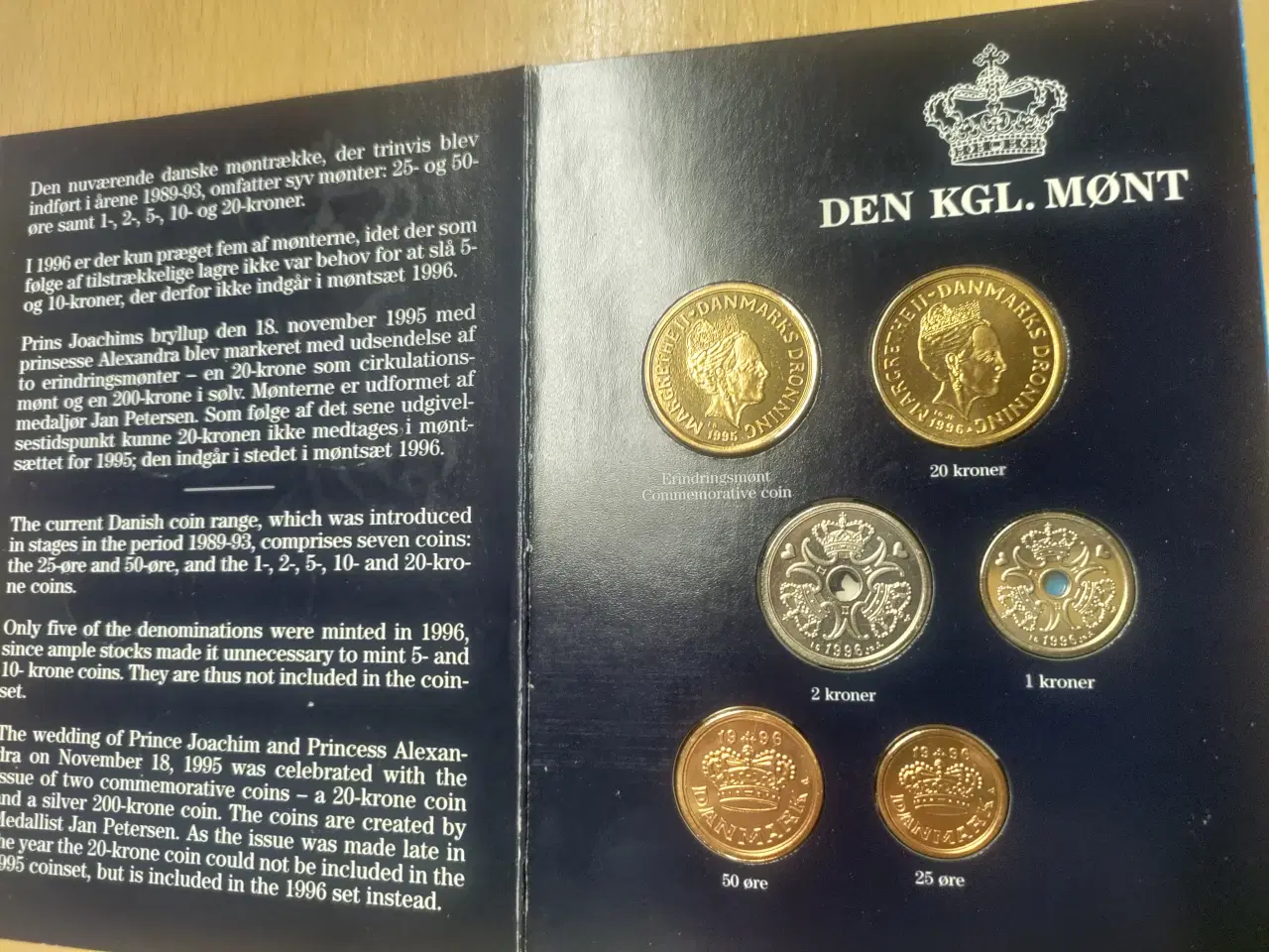 Billede 4 - Dansk møntsæt fra Den kgl. Mønt.årgang 1996