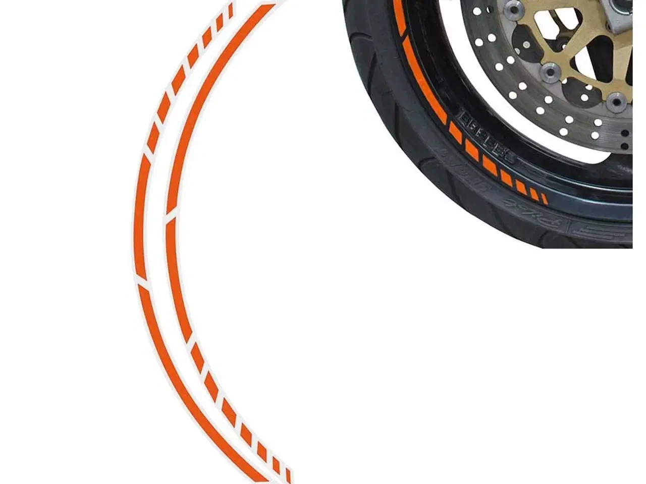 Billede 1 - Fælgbånd til MC orange