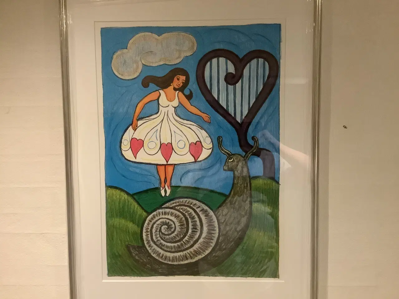 Billede 2 - Heerup Farvelitografi, “Danserinden og Sneglen” -