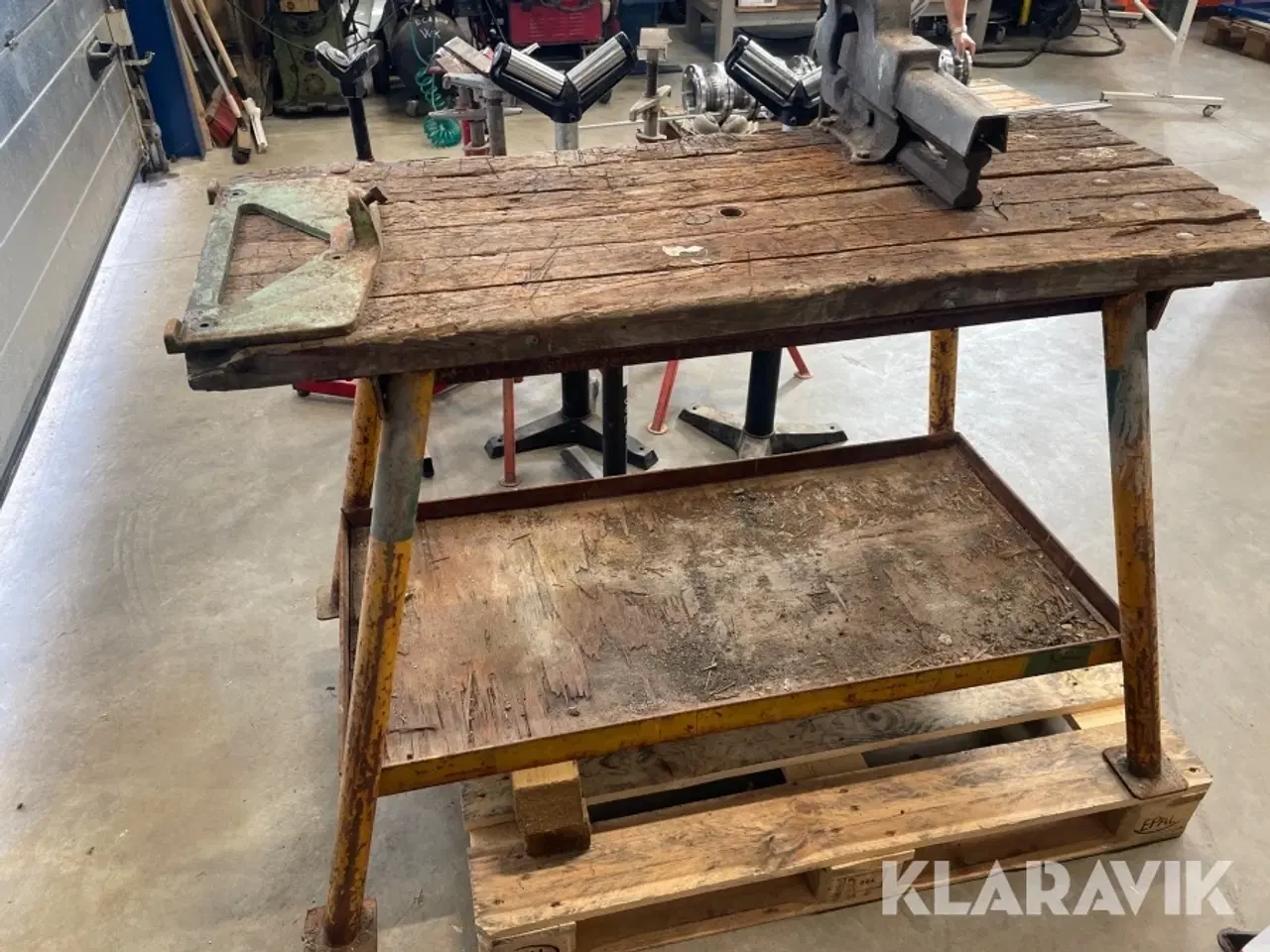 Billede 5 - Rørstøtter og arbejdsbord Ridgid vf-99 8 styk