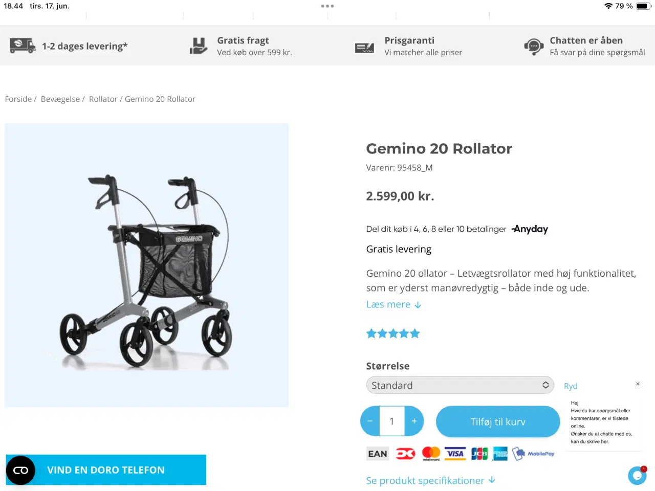 Billede 4 - Gemino 20 Rollator 
