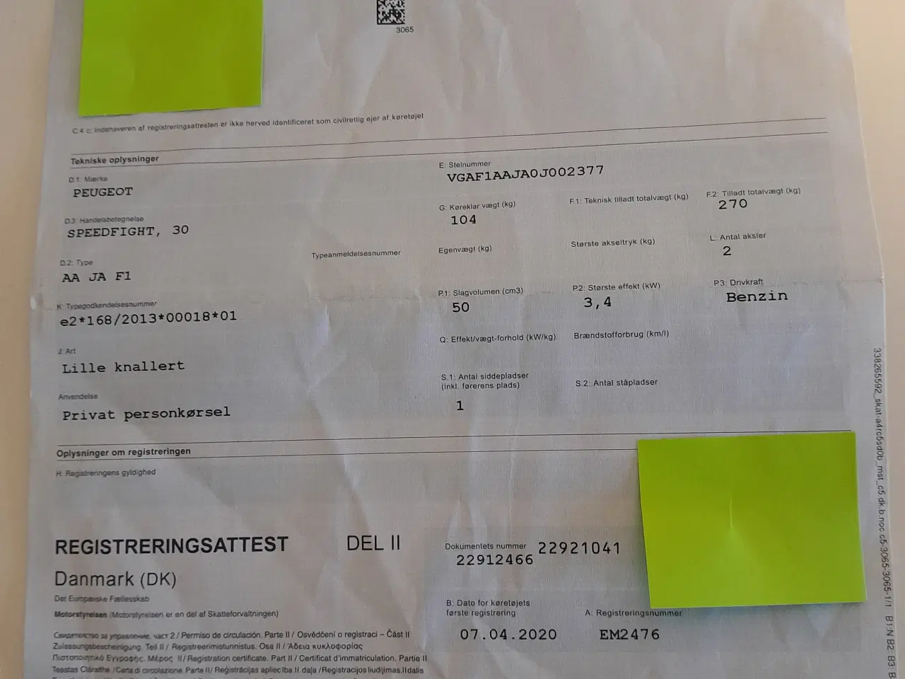 Billede 2 - Peugeot Speedfight 4 efi stel 