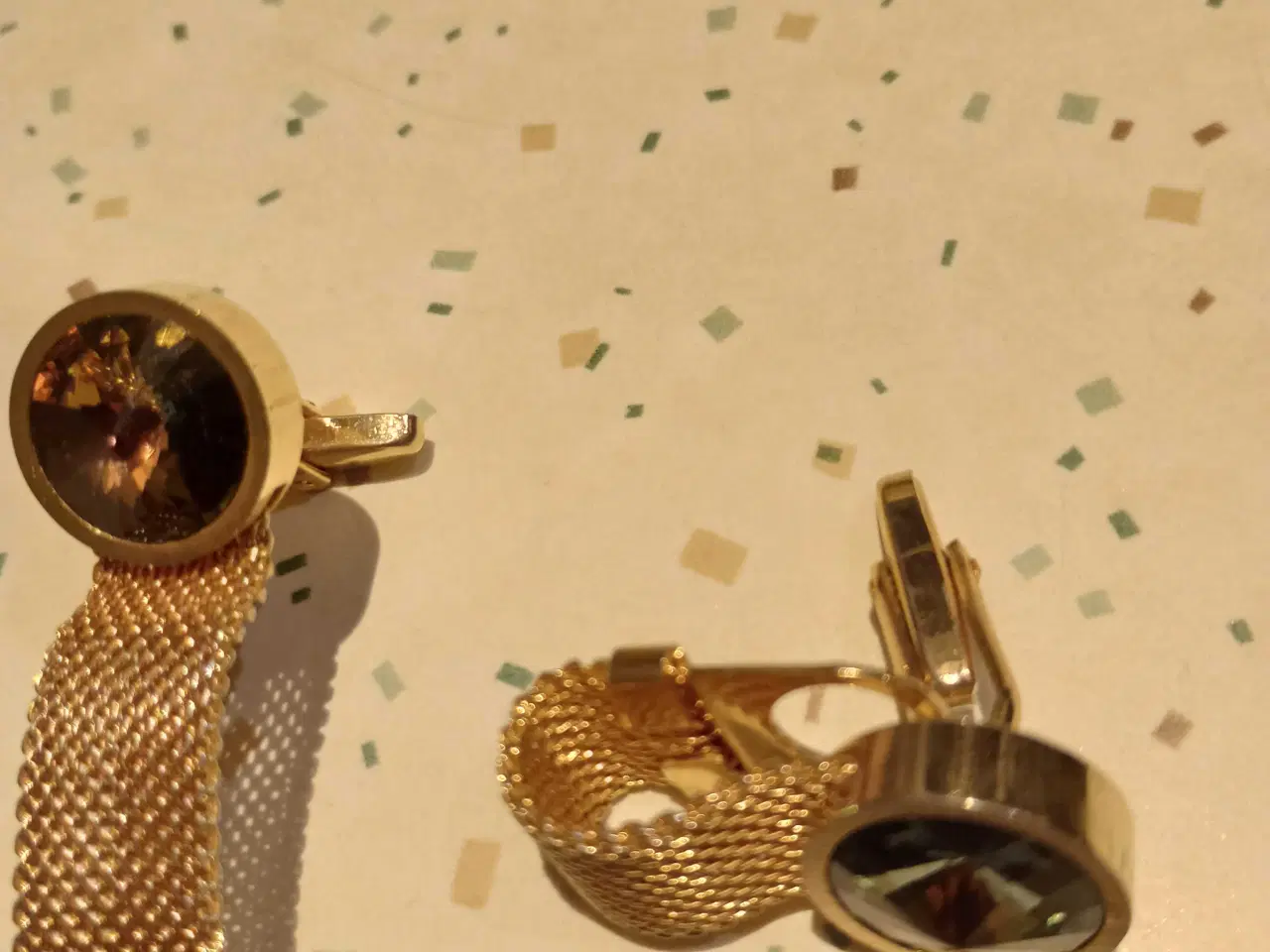 Billede 2 - 3 sæt forgyldte manchet knapper.