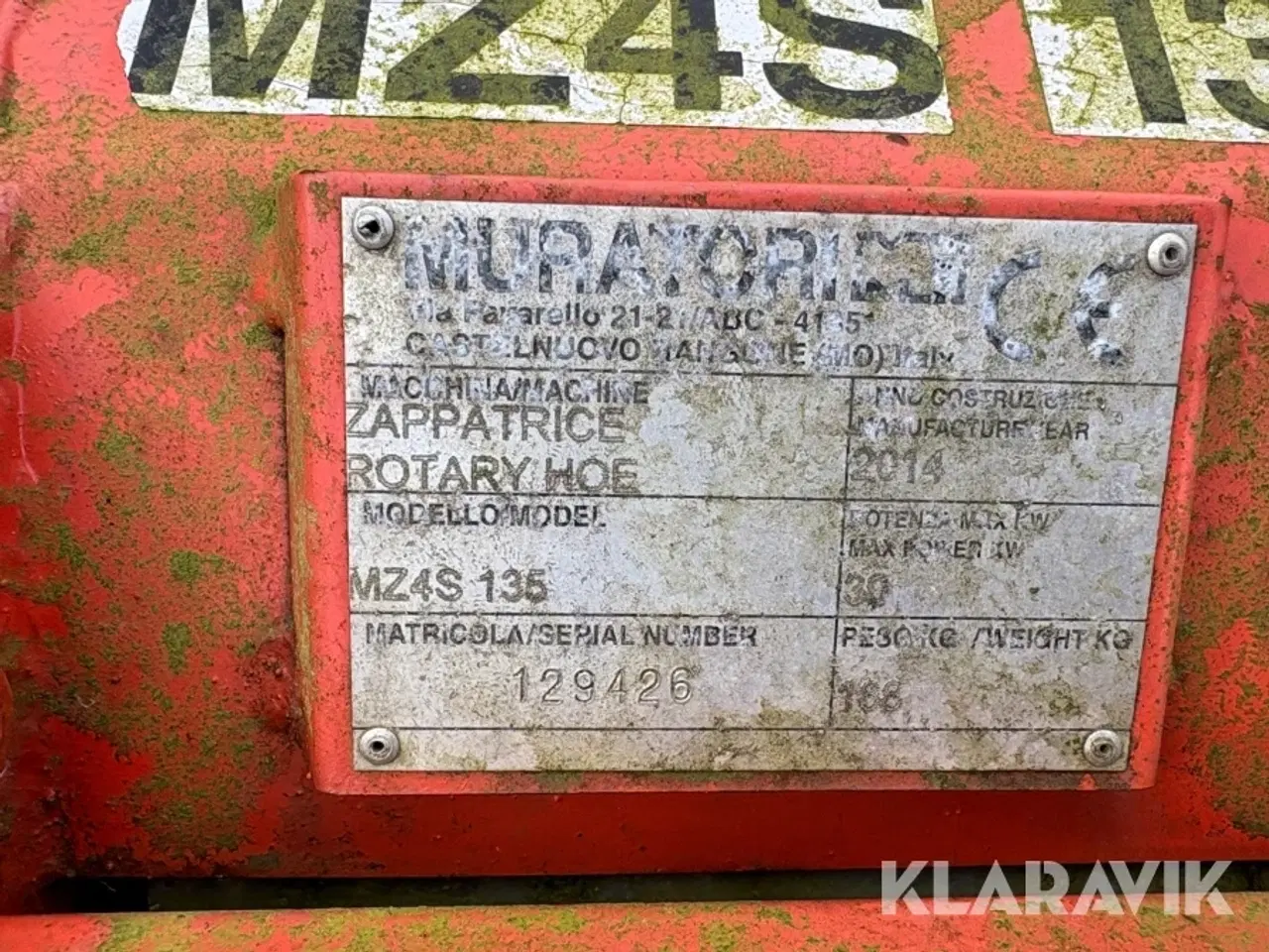 Billede 5 - Rotorkultivator Muratori MZ4S 135